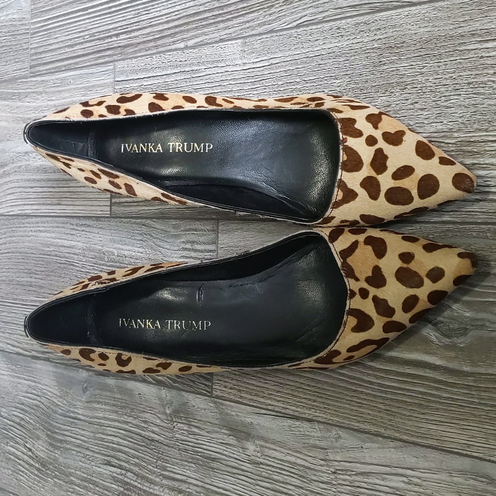 Ivanka Trump Leopard Print Heels 6.5